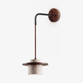 Cylindrical Stone Wall Light, Hardwired Wall Sconce, Metal, Dia 20cm x H 12cm