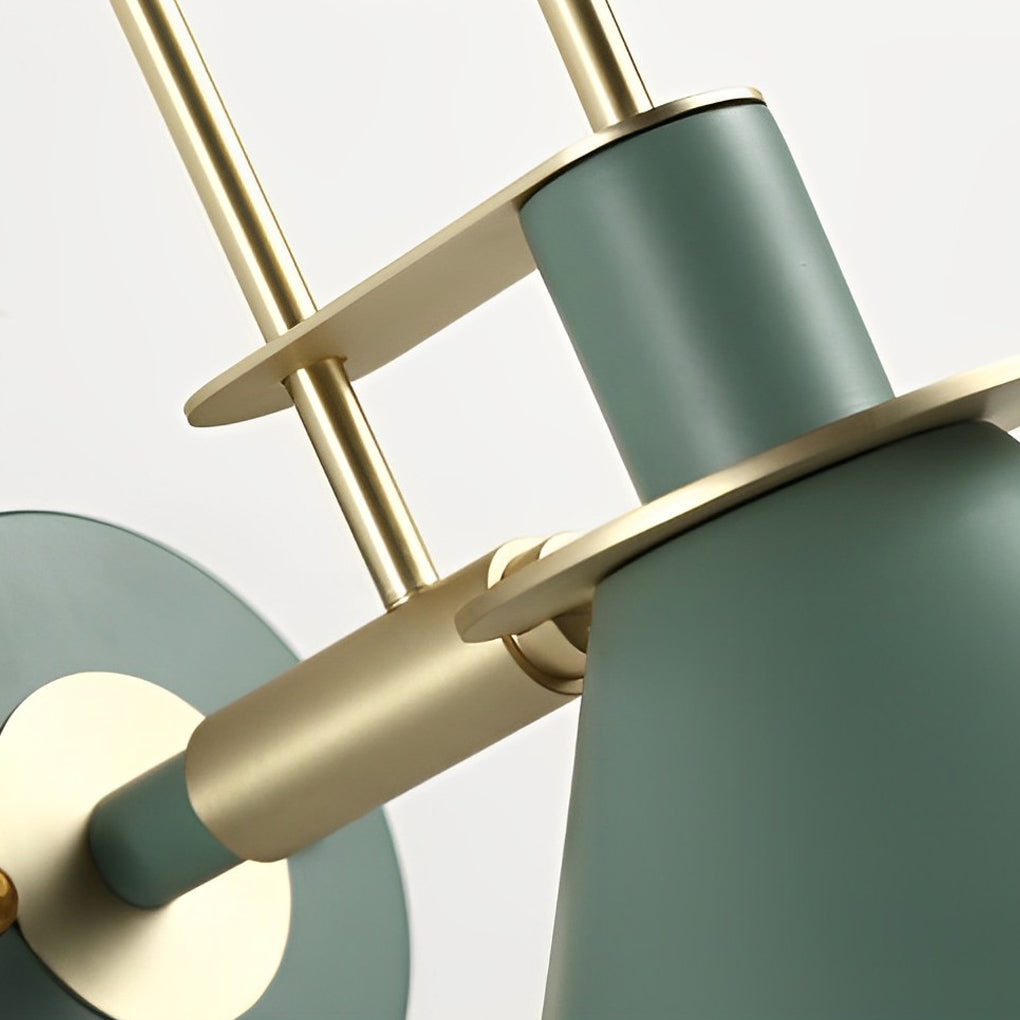 Clean-Lined Horn Shape Iron Creative Contemporary Wall Light, Bedroom Wall Sconce, detail 14