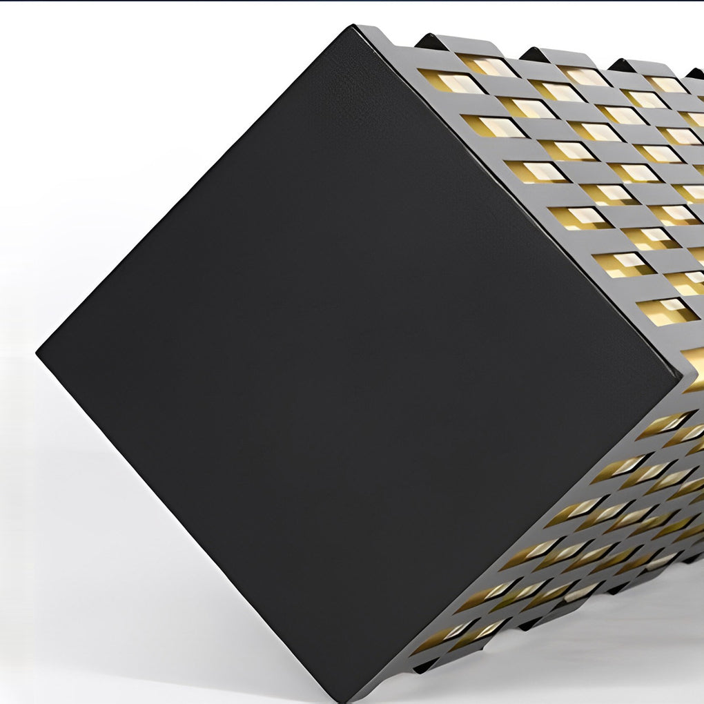 Retro Grid Designed Waterproof LED Black Contemporary Lawn Lamp Exterior Lighting, Outdoor Wall Light, detail 14