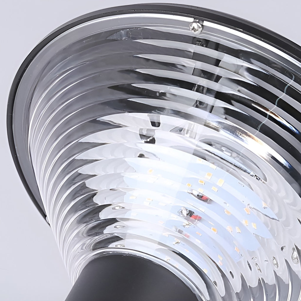Rechargeable Circular Waterproof Intelligent Light Control Solar Fence Post Lights, Outdoor Wall Light, detail 14