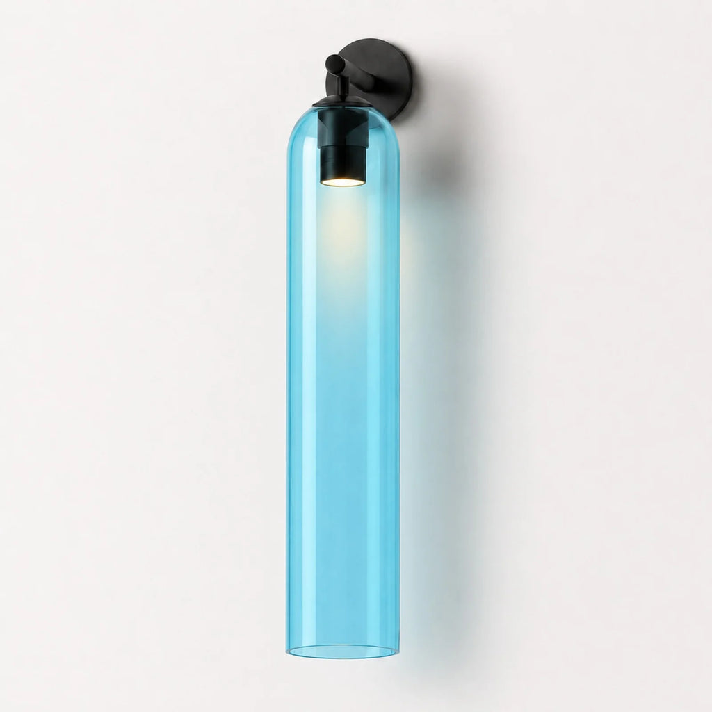 Cylindrical Art Glass Wall Light