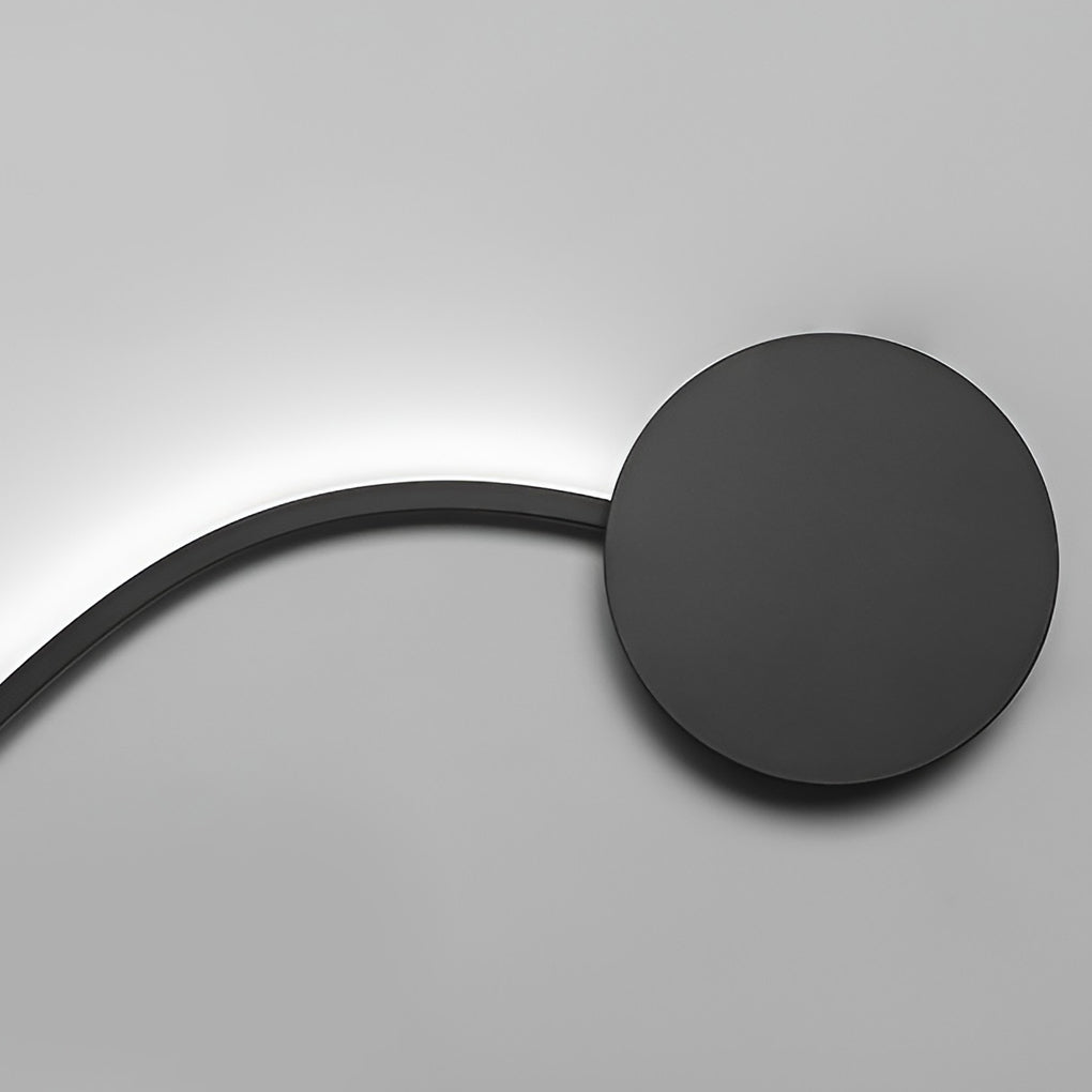 Creative Long Curved Linear LED Contemporary Wall Light, Bedroom Wall Sconce, detail 14