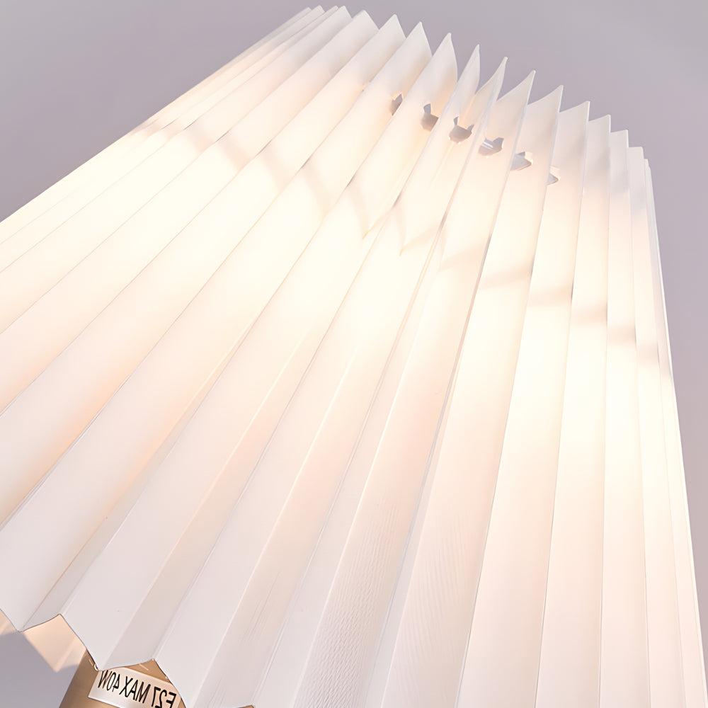 Vintage 1-Light Dimmable Metallic Arm Sconce with Pleated Fabric Shade, Hardwired Wall Sconce, detail 8