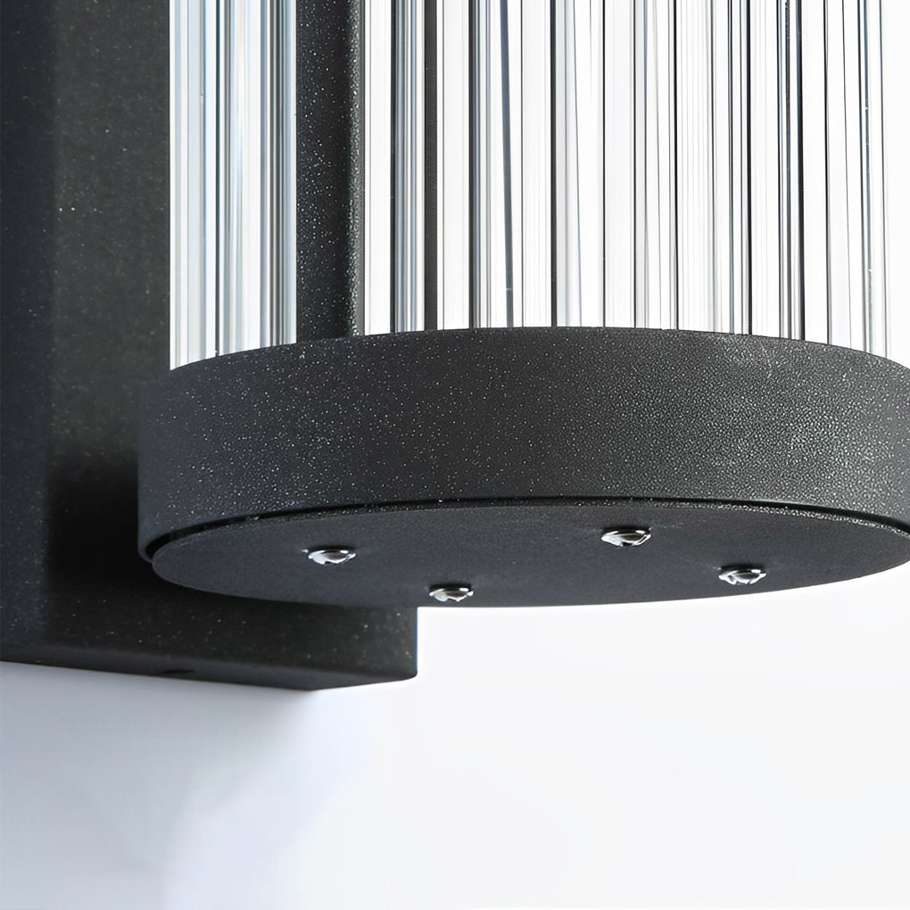 Creative Glass Waterproof LED Black Contemporary Solar Wall Light Exterior Lights, Hardwired Wall Sconce, detail 14