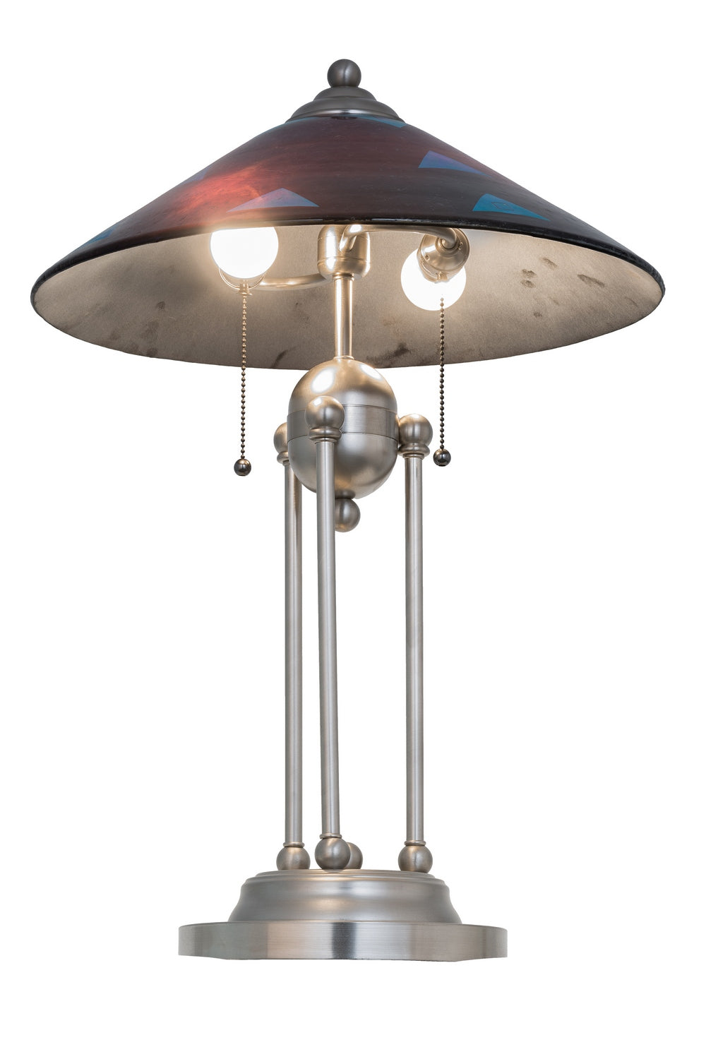 Deco Ball Plum Crazy 26 Inch 2-Light 26.00" Nickel Table Lamp front view