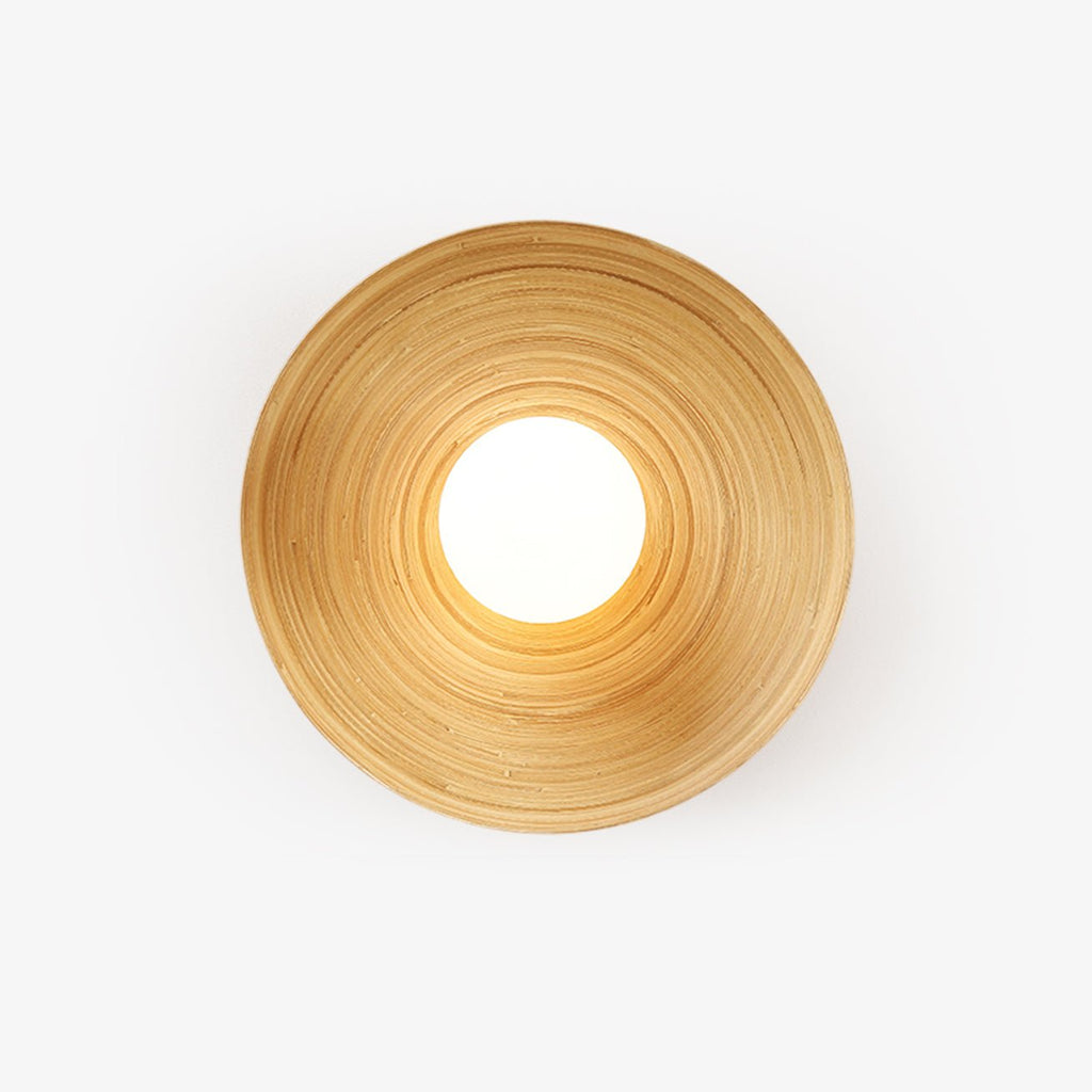 Bamboo Aura Wall Light, Hardwired Wall Sconce, Metal, Dia 30cm x H 30cm