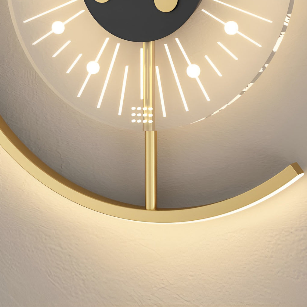 Creative Mute Clock Shaped LED Nordic Wall Light, Bedroom Wall Sconce, detail 14