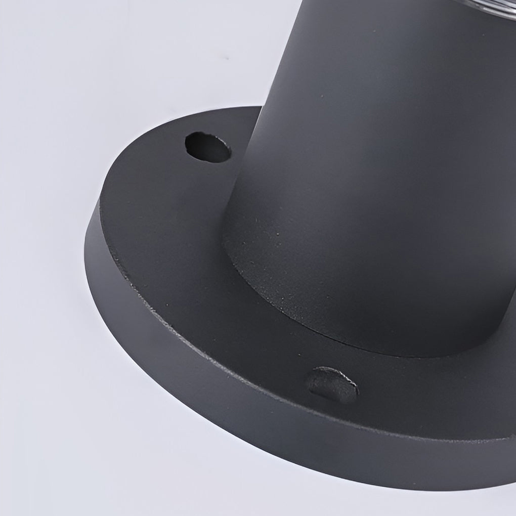 Circular Light Control Induction Black Contemporary Exterior Solar Pathway Lights, Outdoor Wall Light, detail 15