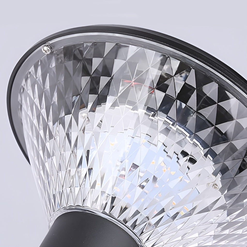 Rechargeable Circular Waterproof Intelligent Light Control Solar Fence Post Lights, Outdoor Wall Light, detail 15