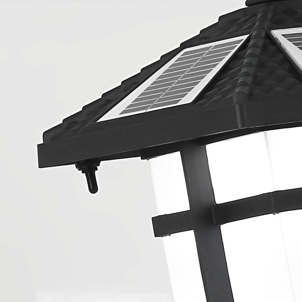 Waterproof LED Intelligent Black Contemporary Solar Lawn Lamp Exterior Lights, Outdoor Wall Light, detail 15
