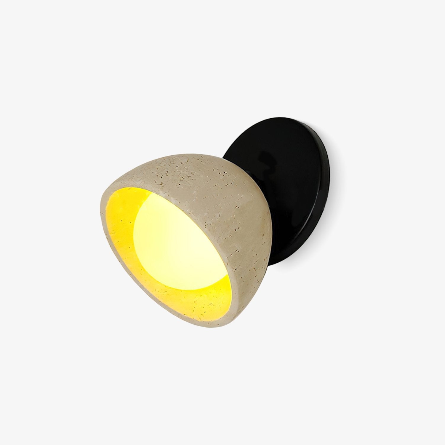Tranquil Travertine Wall Wall Light, Hardwired Wall Sconce, Iron, Φ 5.1″ x W 5.9″