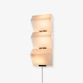 Alabaster Staircase Plug-In Wall Light, Plug-In Wall Sconce, Metal, L 15cm x H 13cm