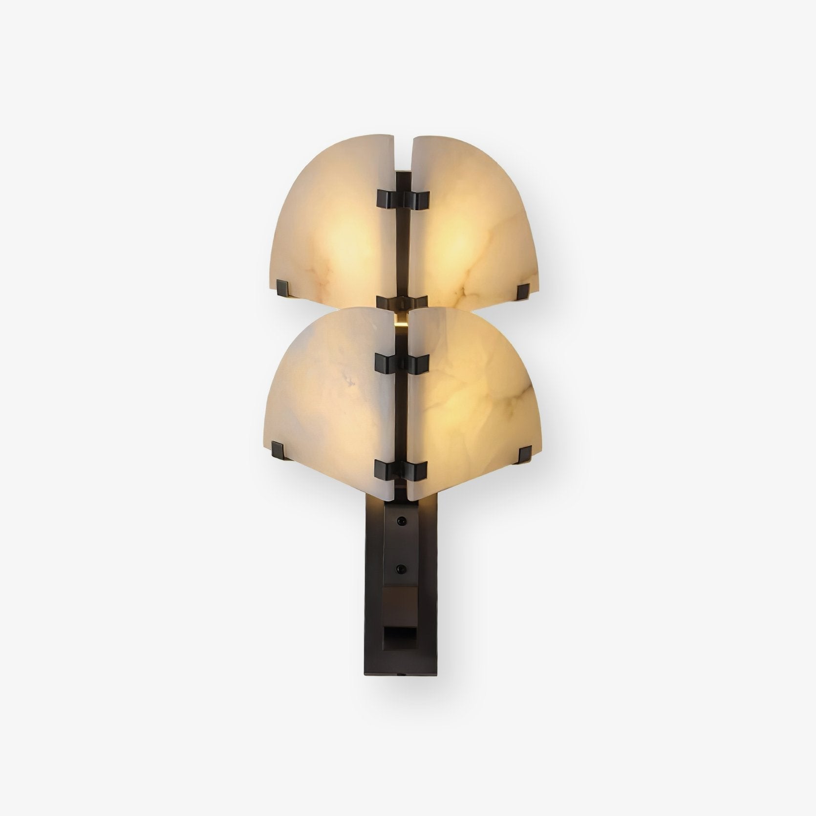 Dione Alabaster Wall Light, Hardwired Wall Sconce, L 25cm x H 30cm