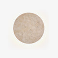 Circle Travertine Wall Light, Hardwired Wall Sconce, Yellow travertine stone, Dia 30cm x H 30cm