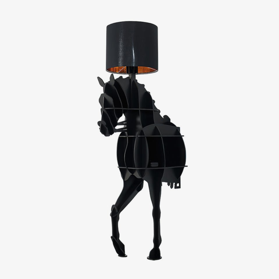 Tete Horse Floor Light, Floor Lamp, Wood, W 51cm x H 202cm