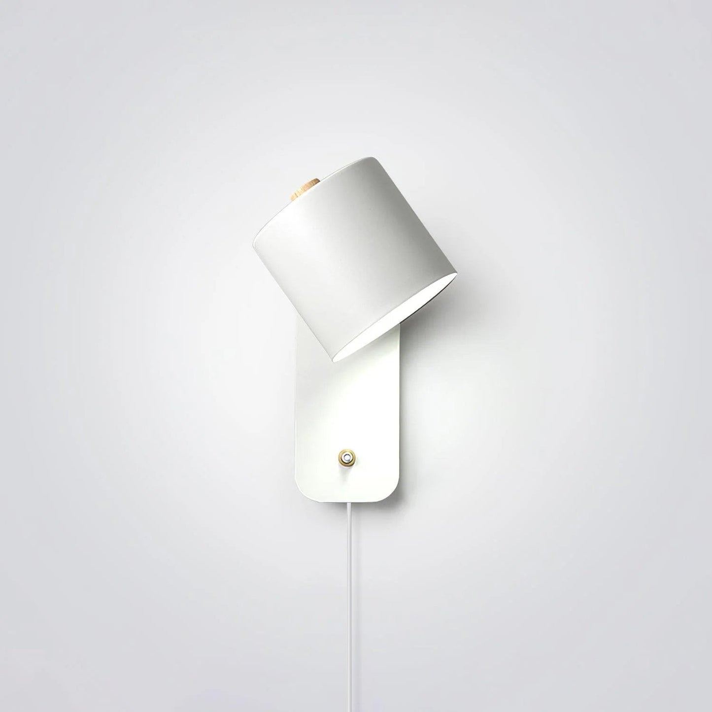 Rotatable Cylinder Plug-In Wall Light, Plug-In Wall Sconce, Metal, Dia 13cm x H 30cm
