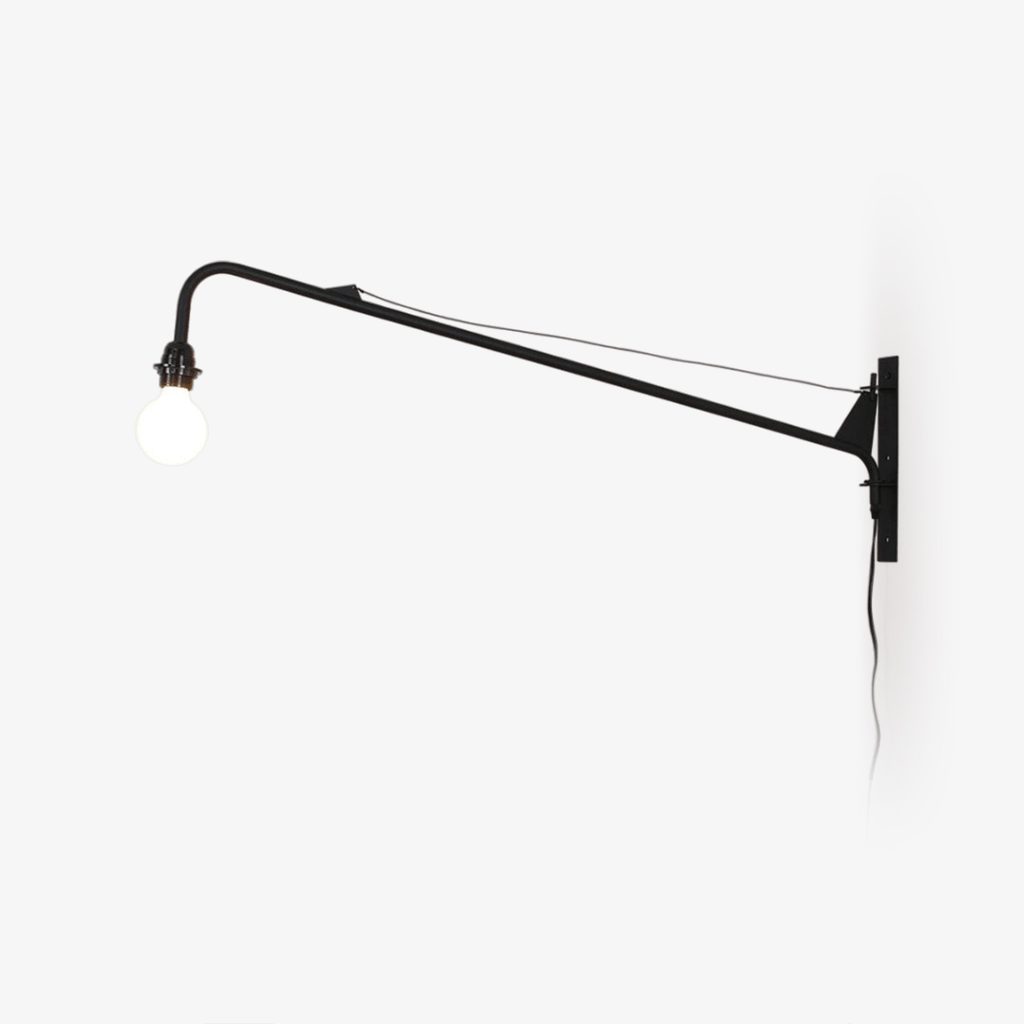 Prouve Petite Potence Wall Light, Plug-In Wall Sconce, Metal, L 110cm x H 30cm