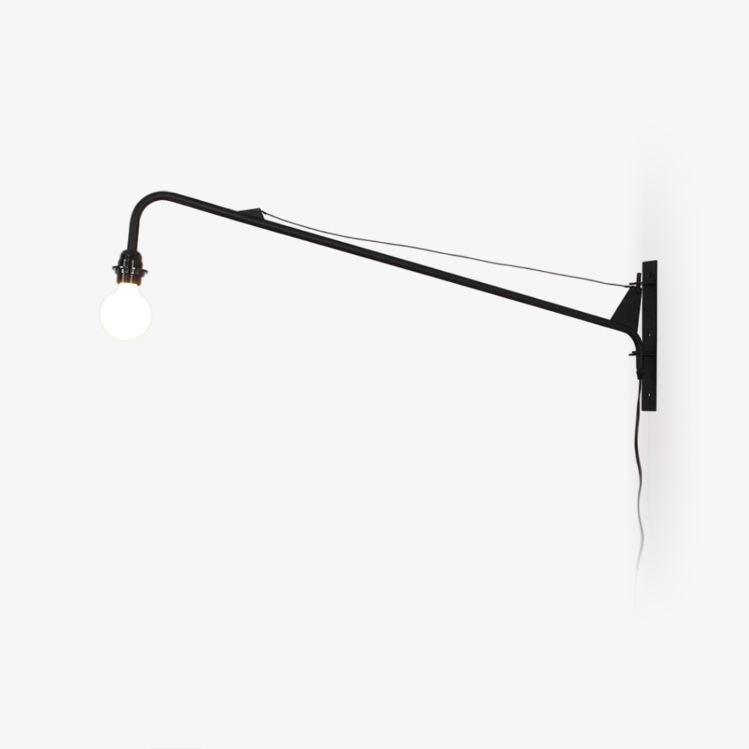 Prouve Petite Potence Wall Light, Plug-In Wall Sconce, Metal, L 110cm x H 30cm