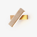 Axis Linear Wall Light, Hardwired Wall Sconce, Yellow Travertine, Dia 18cm x H 4.5cm