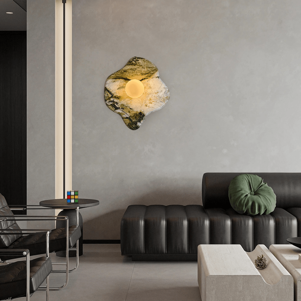 Emma Marble Wall Light, Hardwired Wall Sconce, detail 4