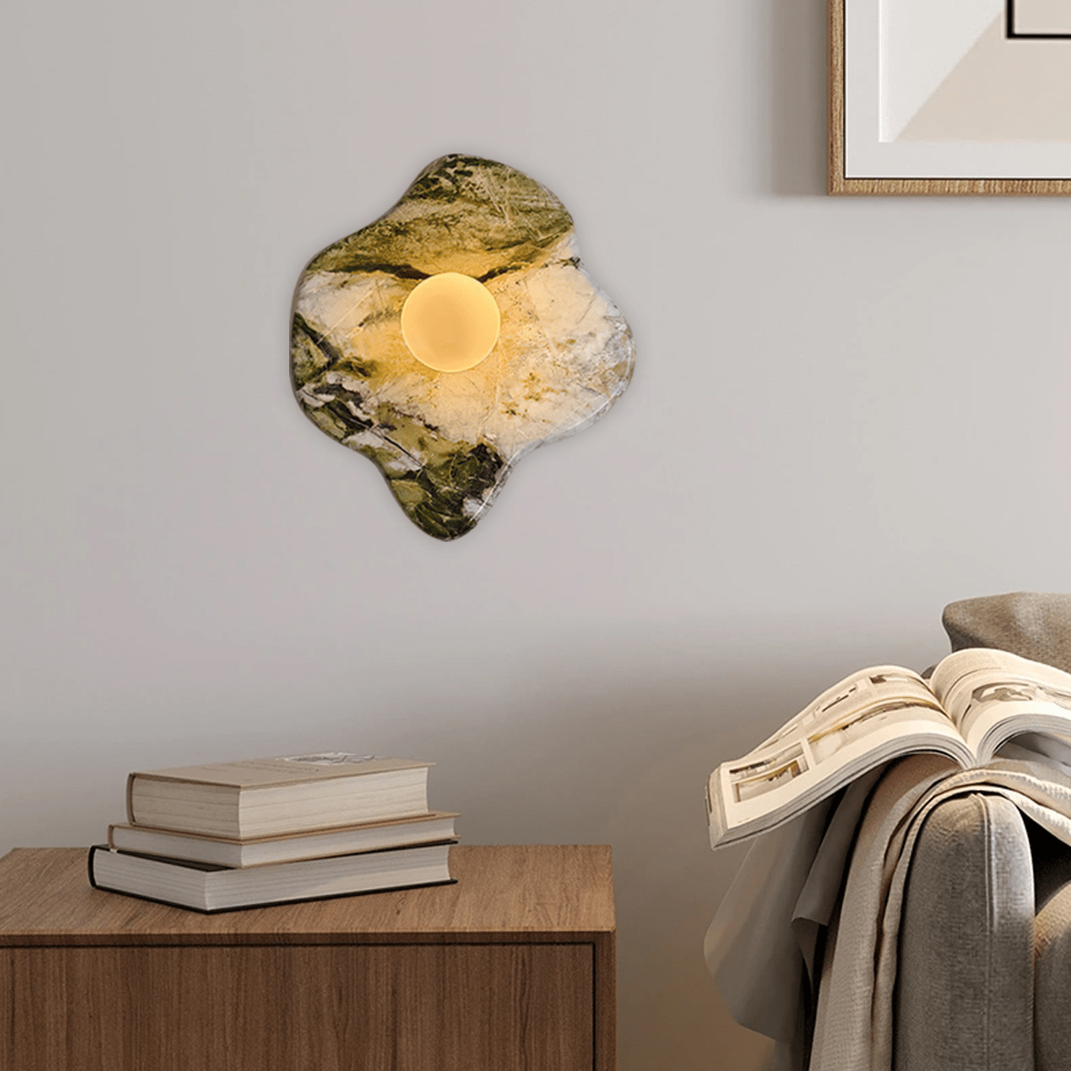 Emma Marble Wall Light, Hardwired Wall Sconce, detail 3