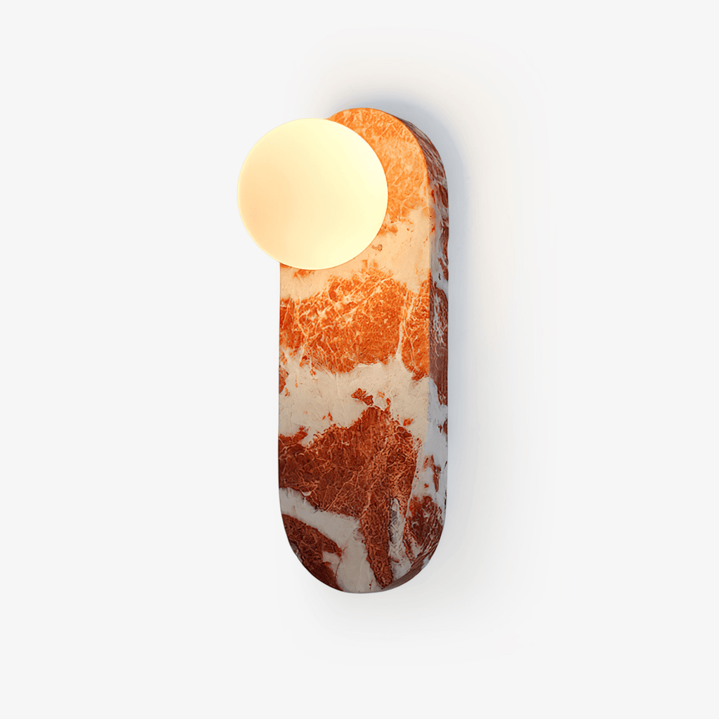 Lucie Wall Light, Hardwired Wall Sconce, Marble, L 12cm x H 32cm