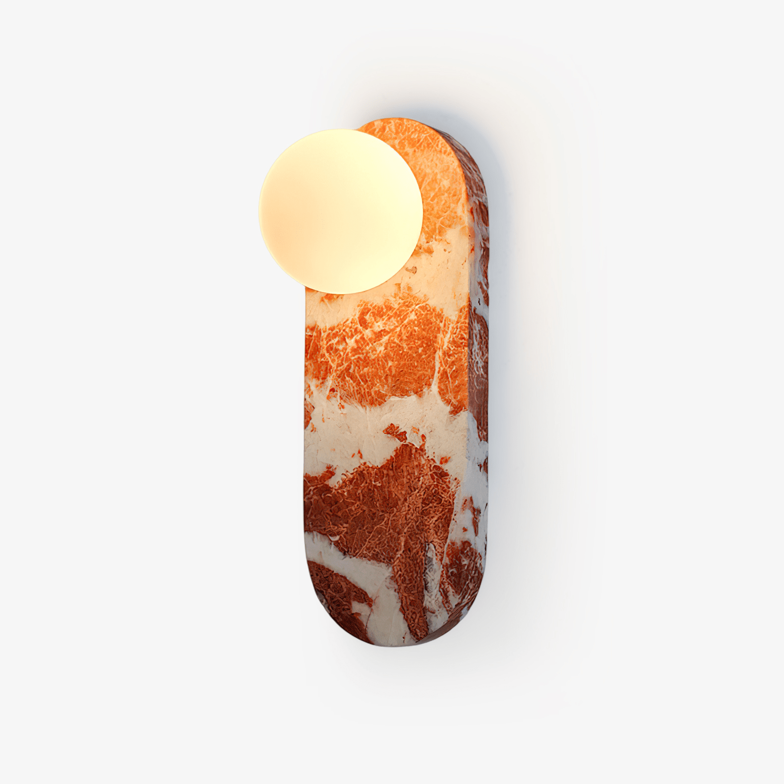 Lucie Wall Light, Hardwired Wall Sconce, Marble, L 12cm x H 32cm
