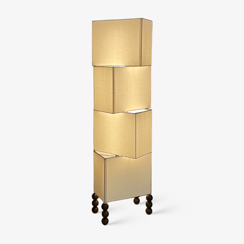 Cubia Fabric Floor Light, Floor Lamp, Metal, Dia 38cm x H 130cm