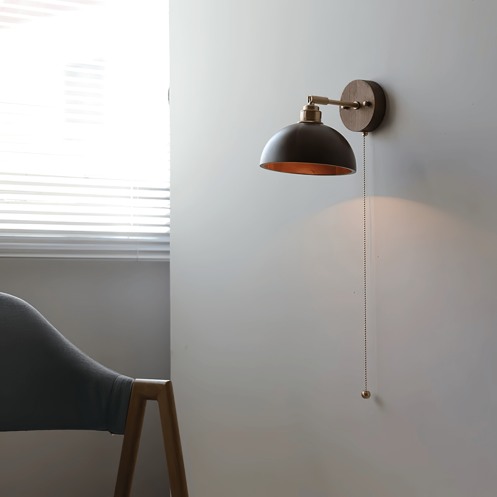 Rhett Pull Wall Light, Hardwired Wall Sconce, detail 3