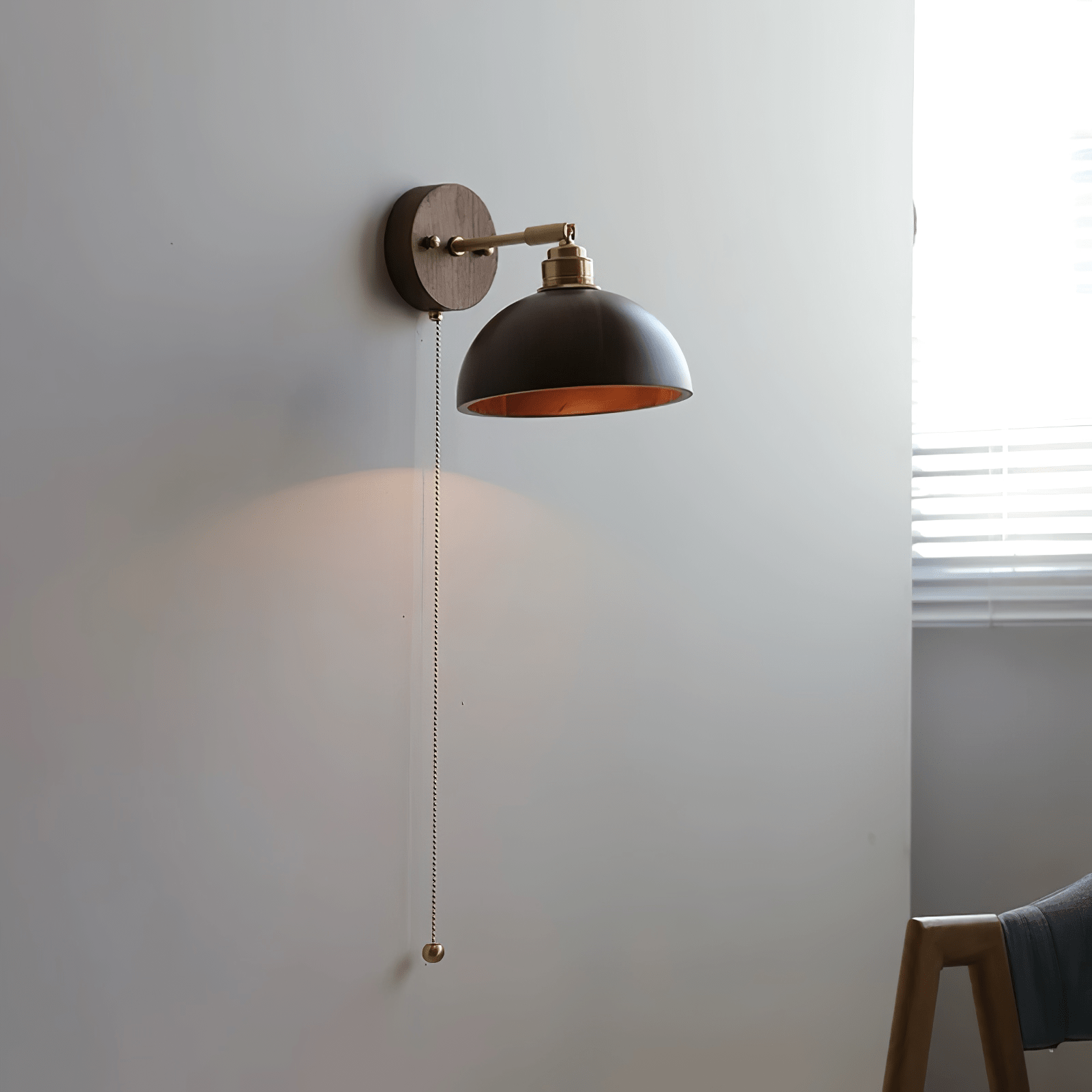 Rhett Pull Wall Light, Hardwired Wall Sconce, detail 2