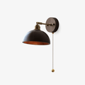 Rhett Pull Wall Light, Hardwired Wall Sconce, Brass, Dia 16cm x H 14cm
