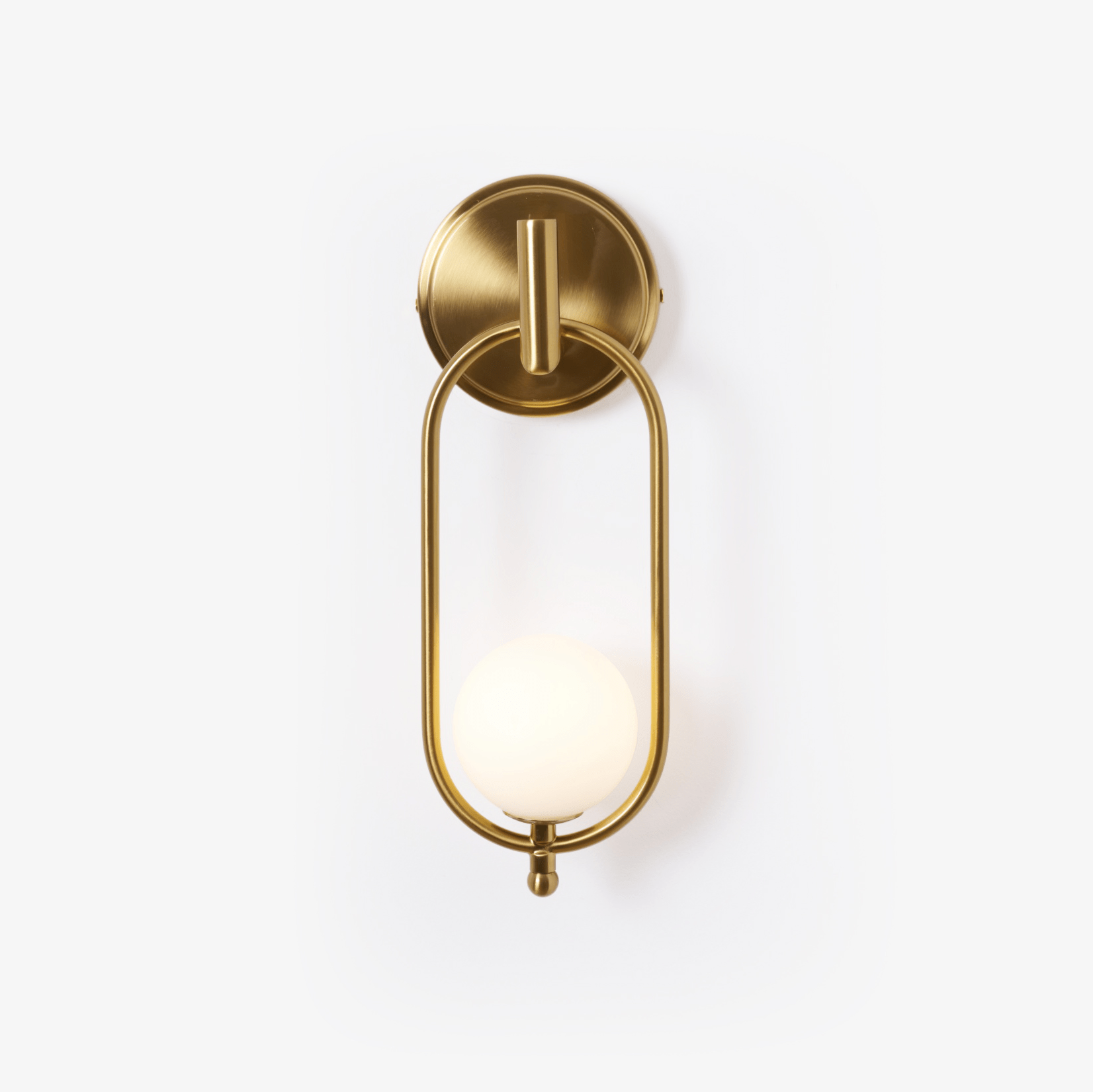 Aurea Brass Wall Light, Hardwired Wall Sconce, L 4.7″ x Depth 3.9″ x H 13.8″