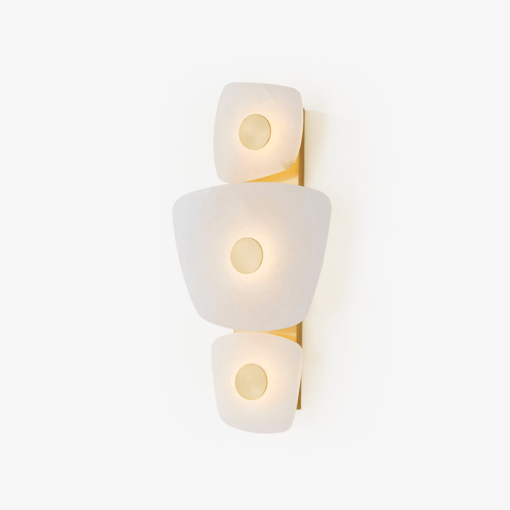 Holmdel Alabaster Wall Light, Hardwired Wall Sconce, Dia 29cm x H 58cm