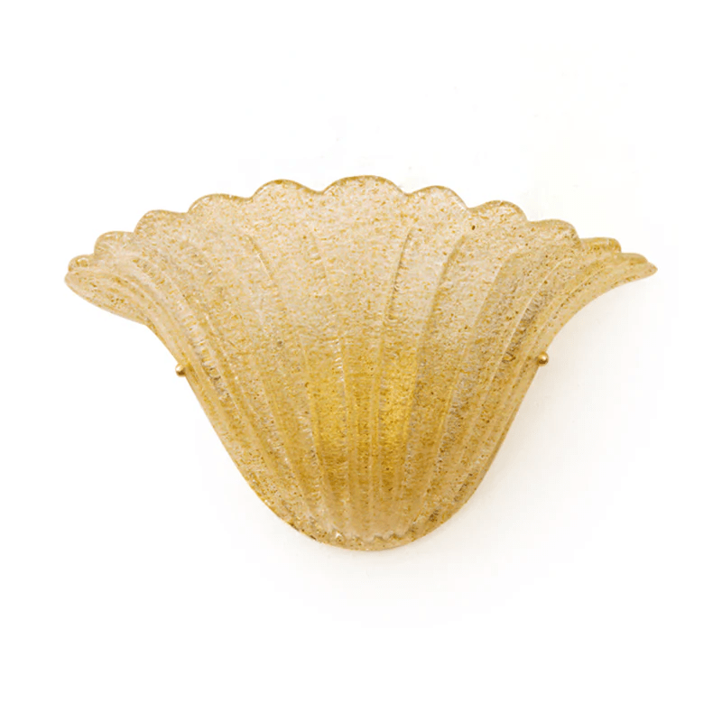 Scallop Edge Glass Wall Light, Hardwired Wall Sconce, detail 2