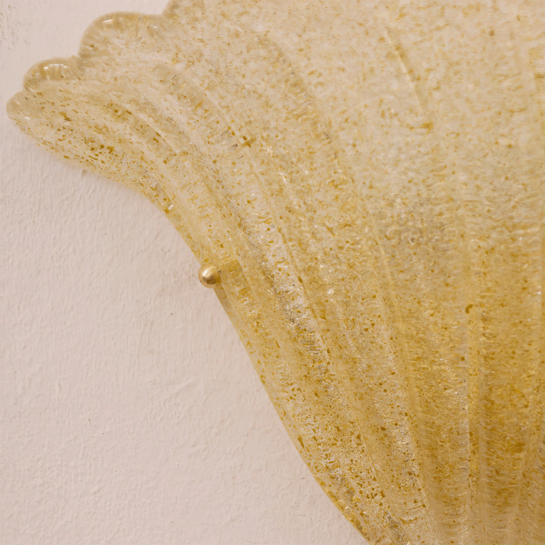 Scallop Edge Glass Wall Light, Hardwired Wall Sconce, detail 6