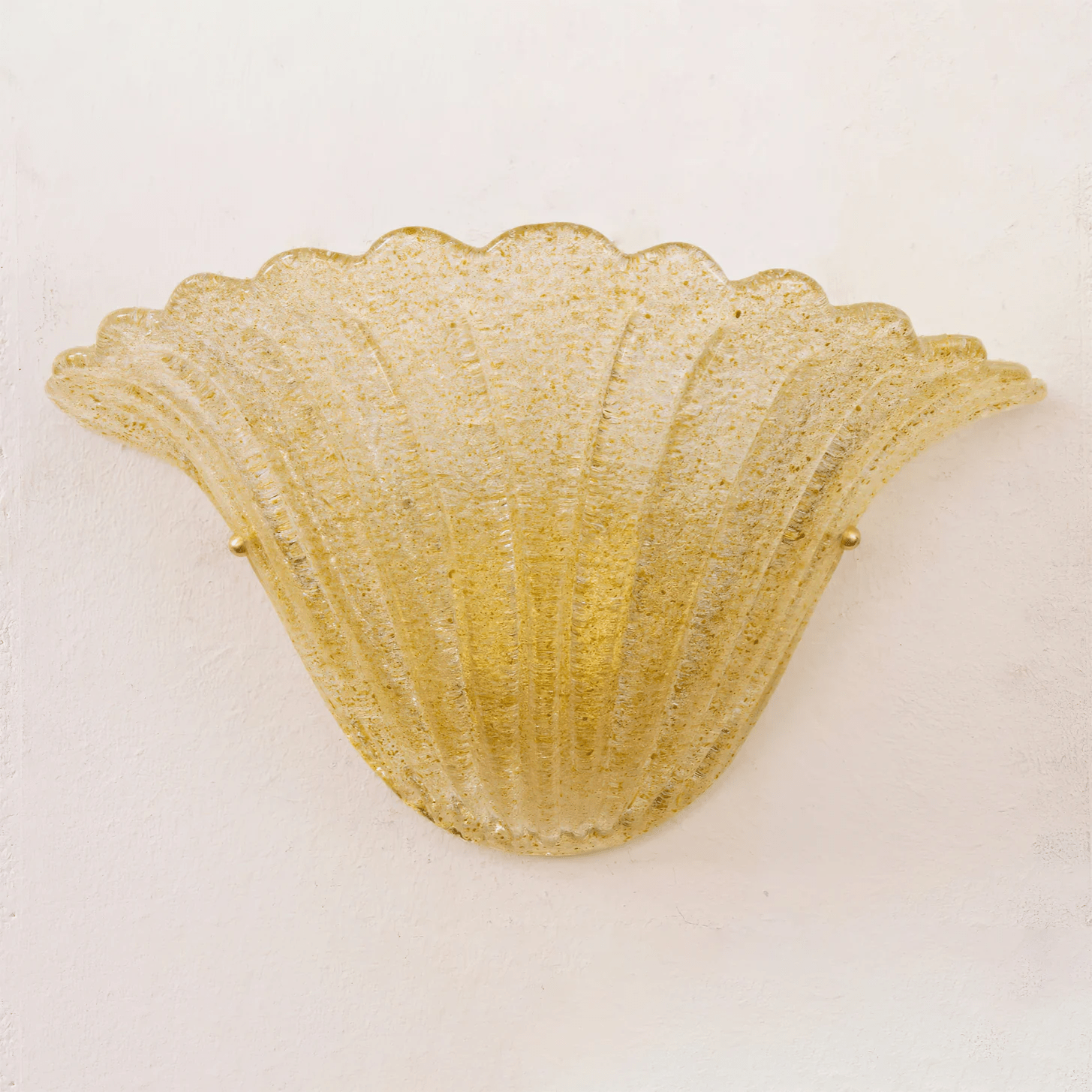 Scallop Edge Glass Wall Light, Hardwired Wall Sconce, detail 9