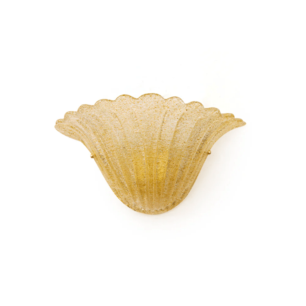 Scallop Edge Glass Wall Light, Hardwired Wall Sconce, detail 10