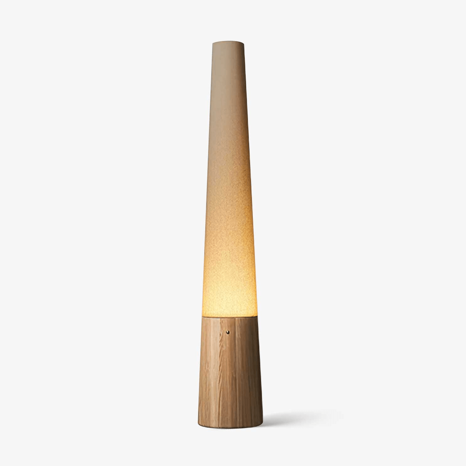 Cone Wooden Floor Light, Floor Lamp, Metal, Dia 29cm x H 174cm