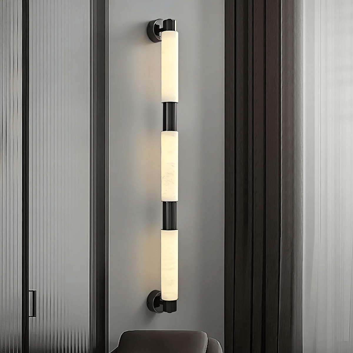 Alatar Alabaster Wall Light, Hardwired Wall Sconce, detail 4