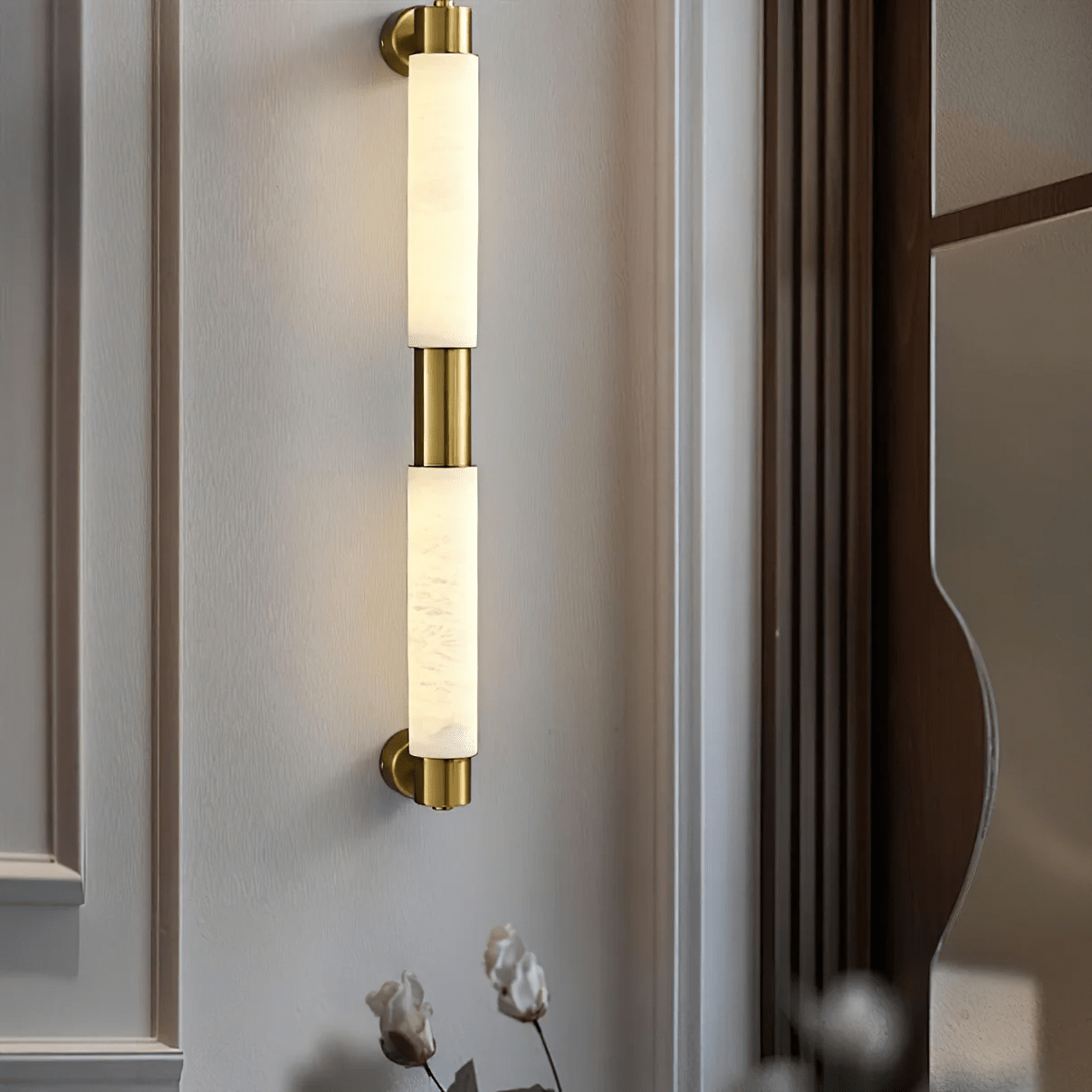 Alatar Alabaster Wall Light, Hardwired Wall Sconce, detail 5