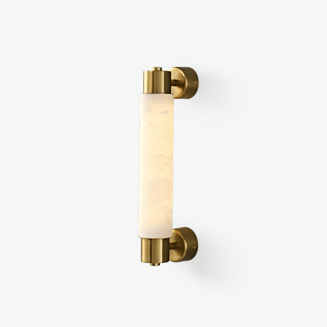 Alatar Alabaster Wall Light, Hardwired Wall Sconce, Metal, Dia 6cm x W 10cm x H 35cm