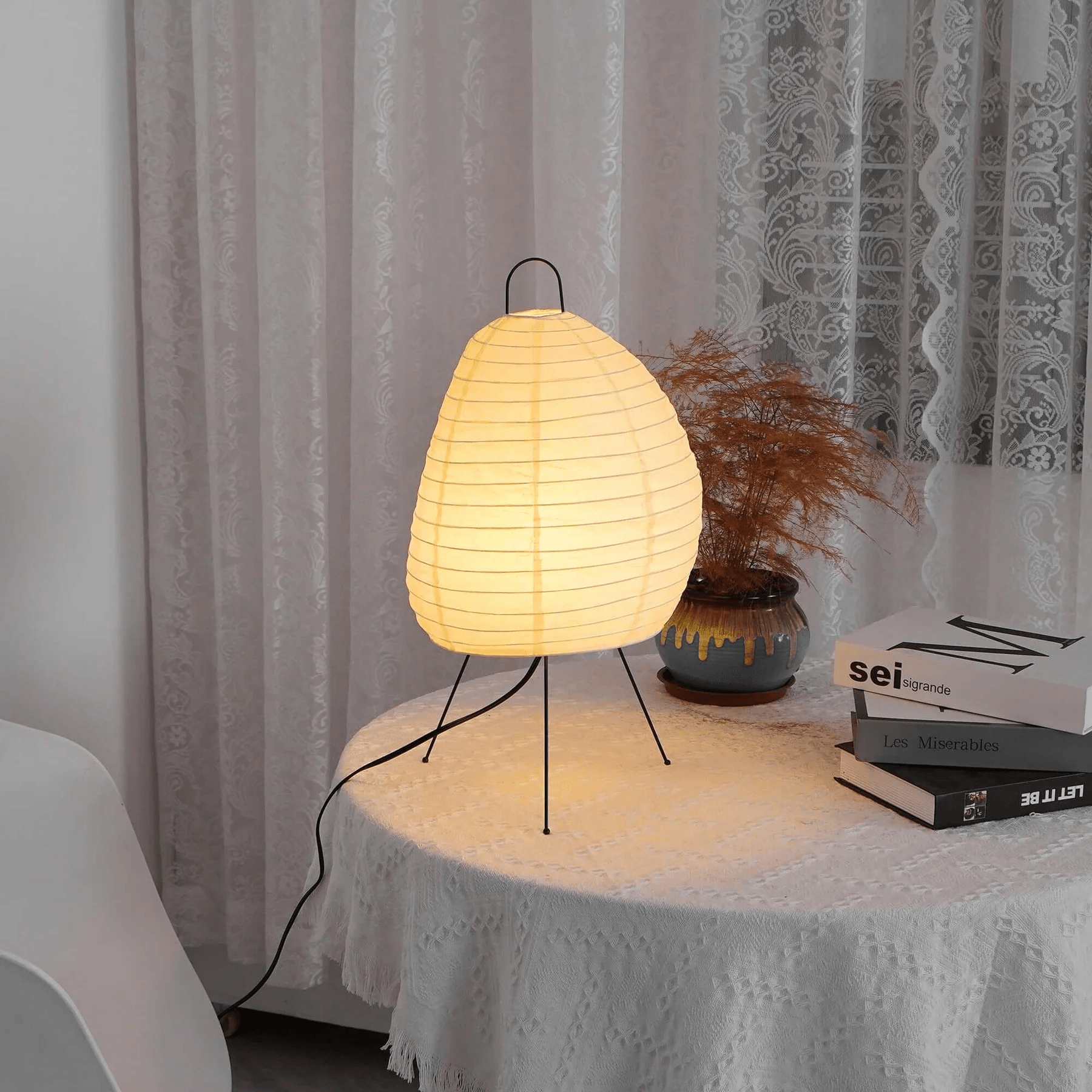 Komi Paper Table Light, Bedside Table Lamp, detail 3