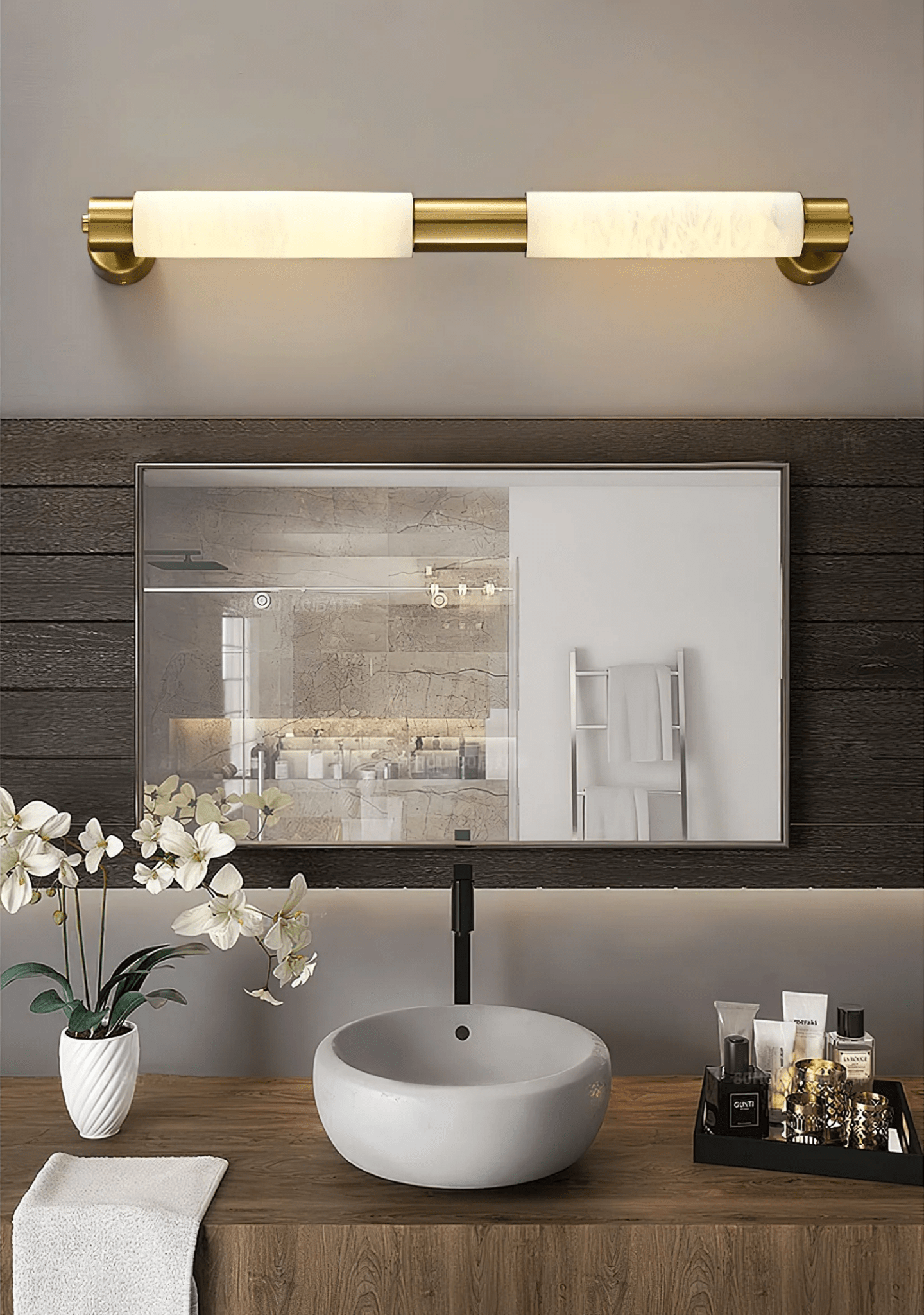 Alatar Alabaster Wall Light, Hardwired Wall Sconce, detail 17