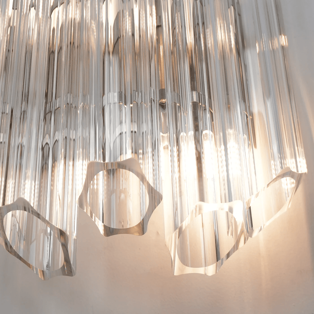 Clear Palermo Murano Wall Light, Hardwired Wall Sconce, detail 8