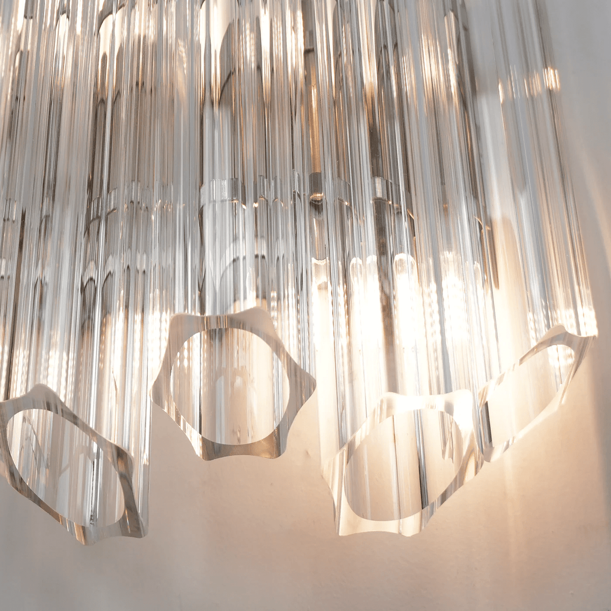 Clear Palermo Murano Wall Light, Hardwired Wall Sconce, detail 8