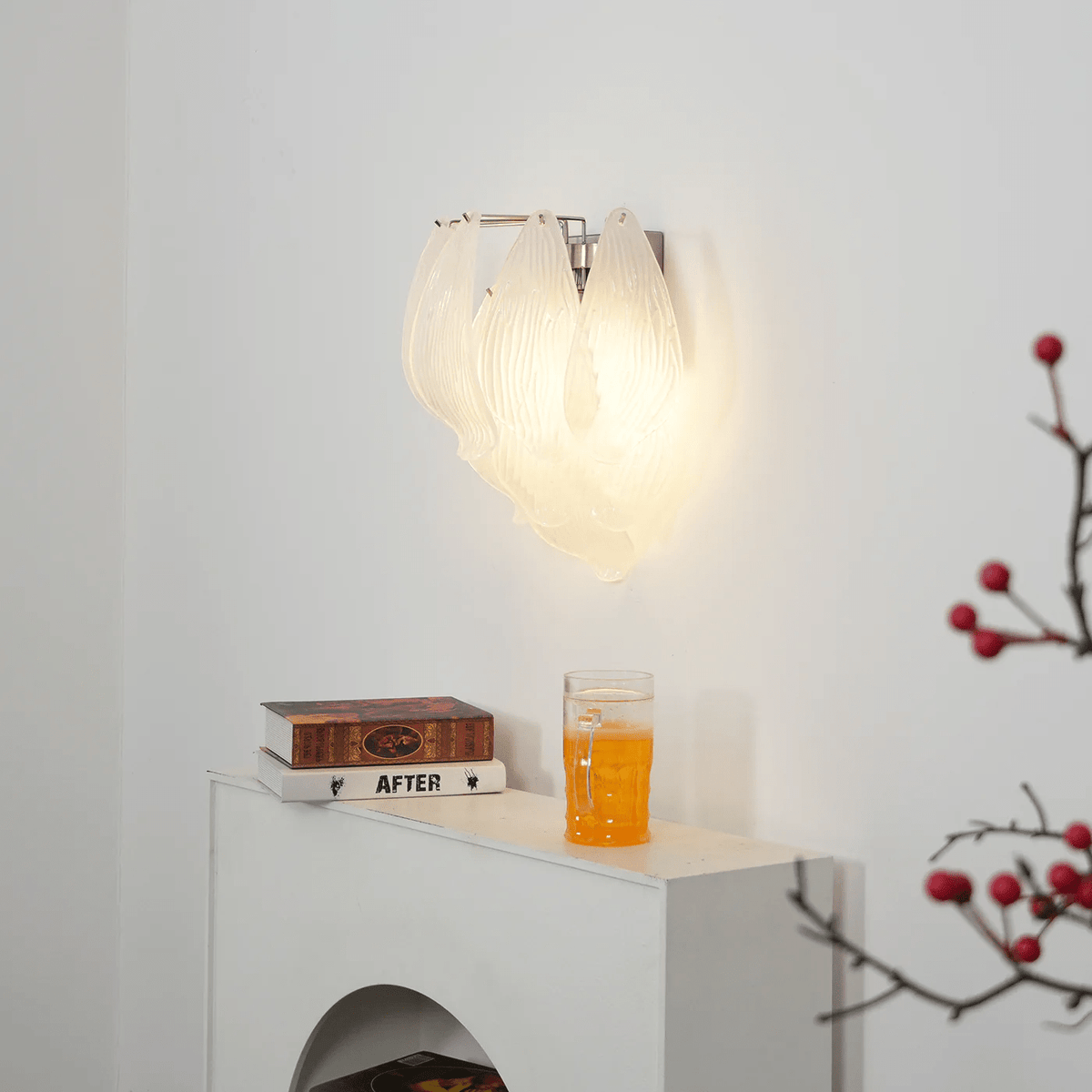 Tuliva Murano Wall Light, Hardwired Wall Sconce, detail 5