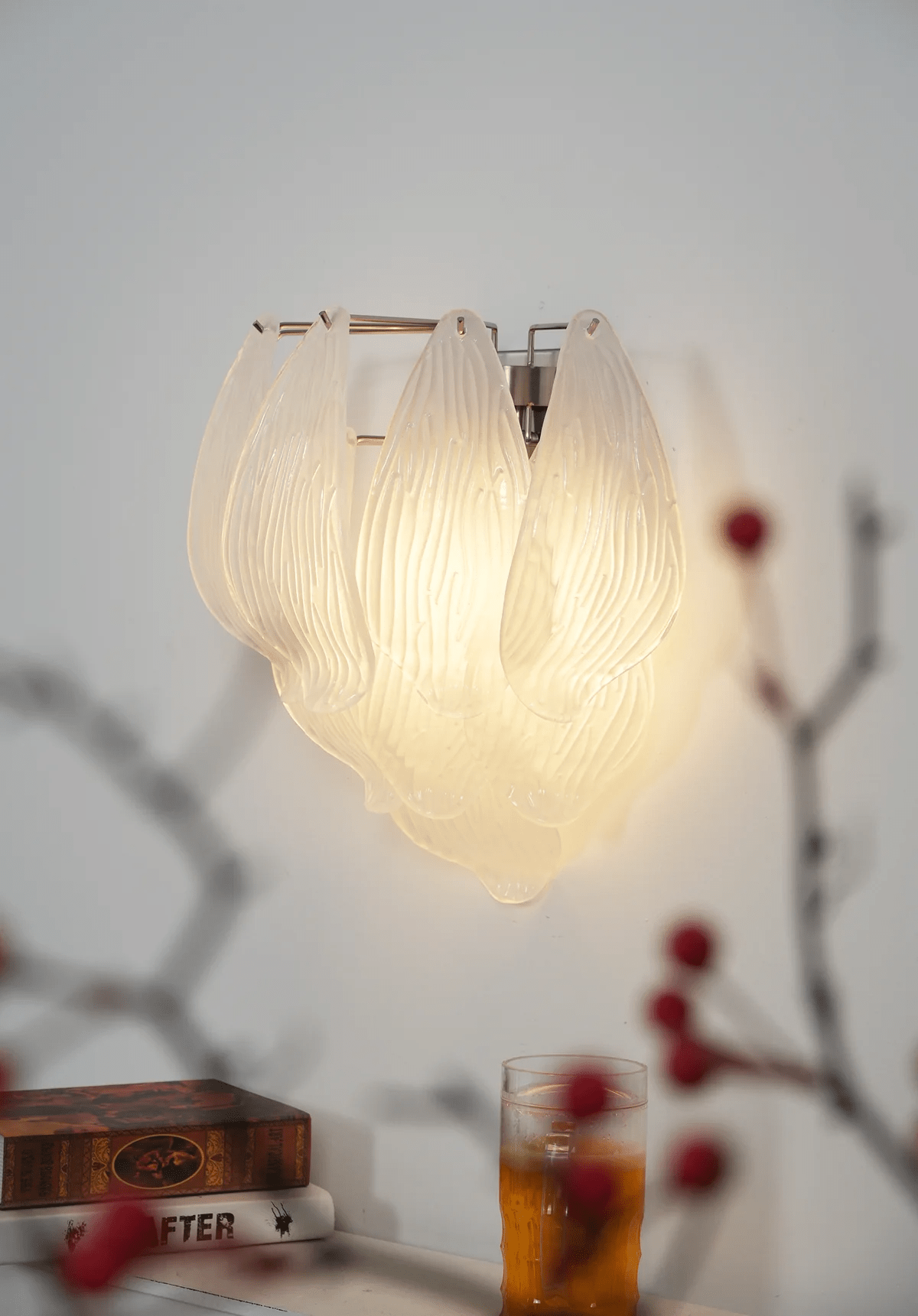 Tuliva Murano Wall Light, Hardwired Wall Sconce, detail 7