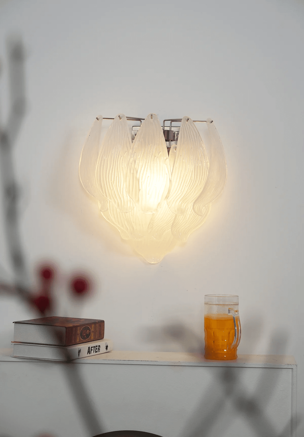 Tuliva Murano Wall Light, Hardwired Wall Sconce, detail 8
