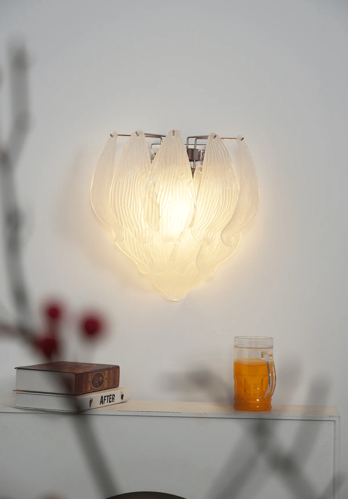 Tuliva Murano Wall Light, Hardwired Wall Sconce, detail 8