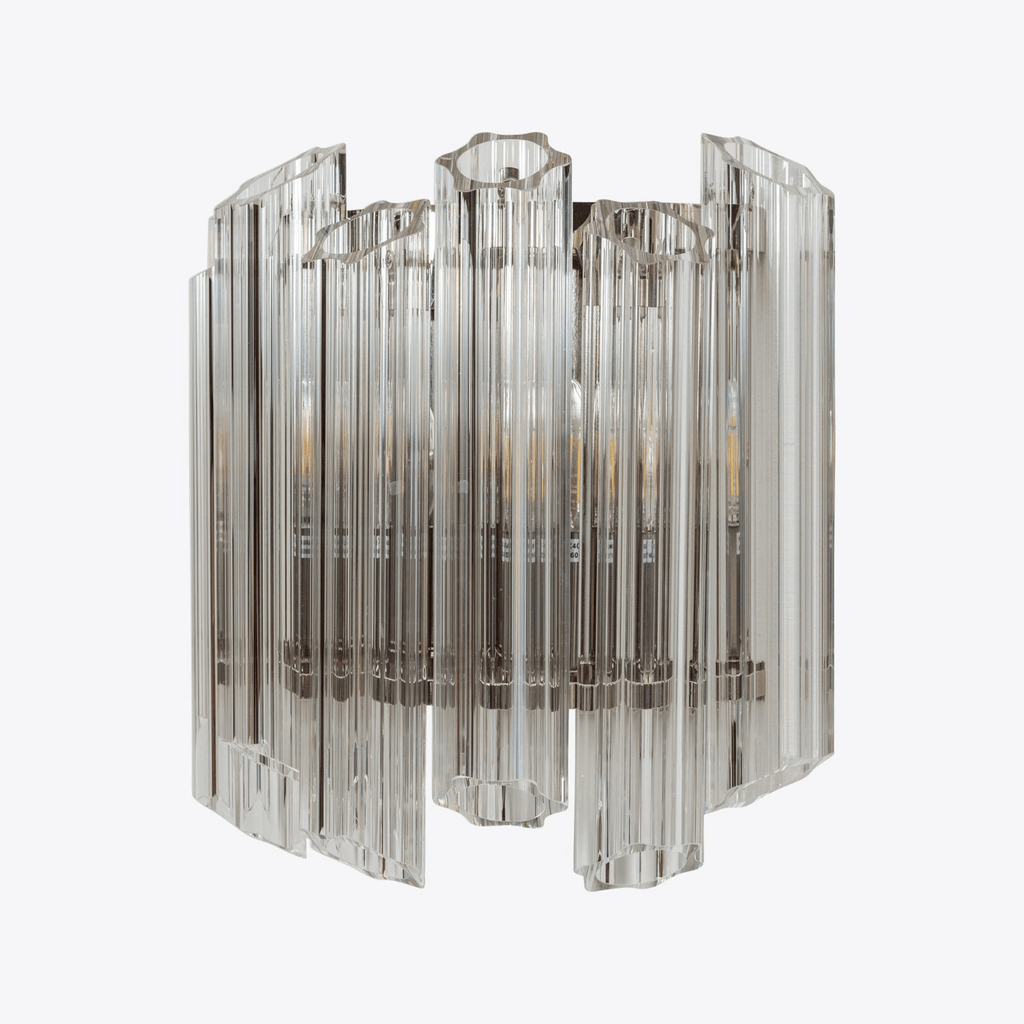 Clear Palermo Murano Wall Light, Hardwired Wall Sconce, detail 19